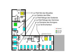 Plan de l'étage du Gîte du Menhir