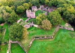 Vue aérienne du Chateau de Ranrouet