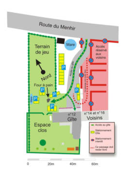 Plan du Parking Grand Gîte du Menhir