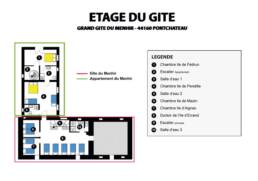 Plan etage-Gite du Menhir en configuration 2 logements